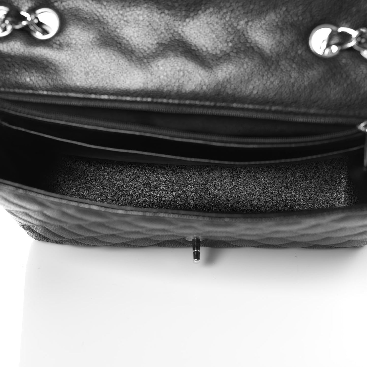 Caviar Quilted Jumbo Single Flap Black
