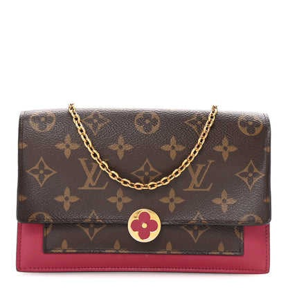 Louis Vuitton Monogram Flore Chain Wallet Fuchsia 1 of 9