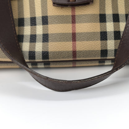 Burberry Haymarket Check Buckle Satchel Chocolate 13 of 13