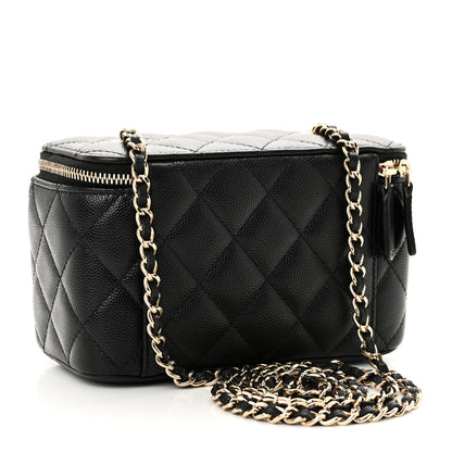 Chanel Caviar Quilted Small Vanity Case With Chain Black 3 of 11