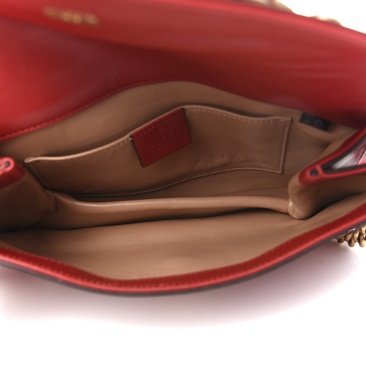 Gucci Nappa Pearl Studded Mini Queen Margaret Broadway Shoulder Bag Hibiscus Red 5 of 12