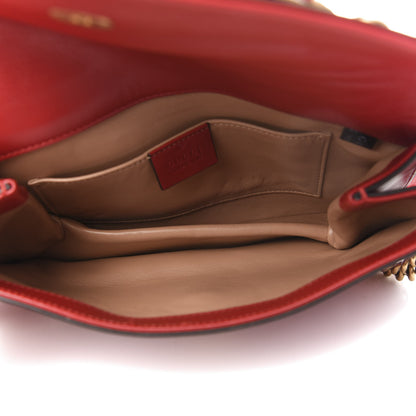 Gucci Nappa Pearl Studded Mini Queen Margaret Broadway Shoulder Bag Hibiscus Red 5 of 12