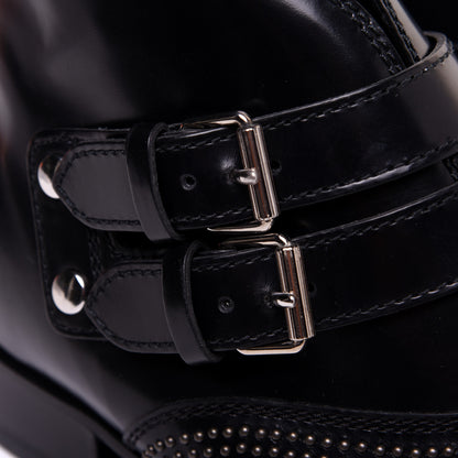 Givenchy Calfskin Studded Punk Ankle Boots 36 Black 12 of 13
