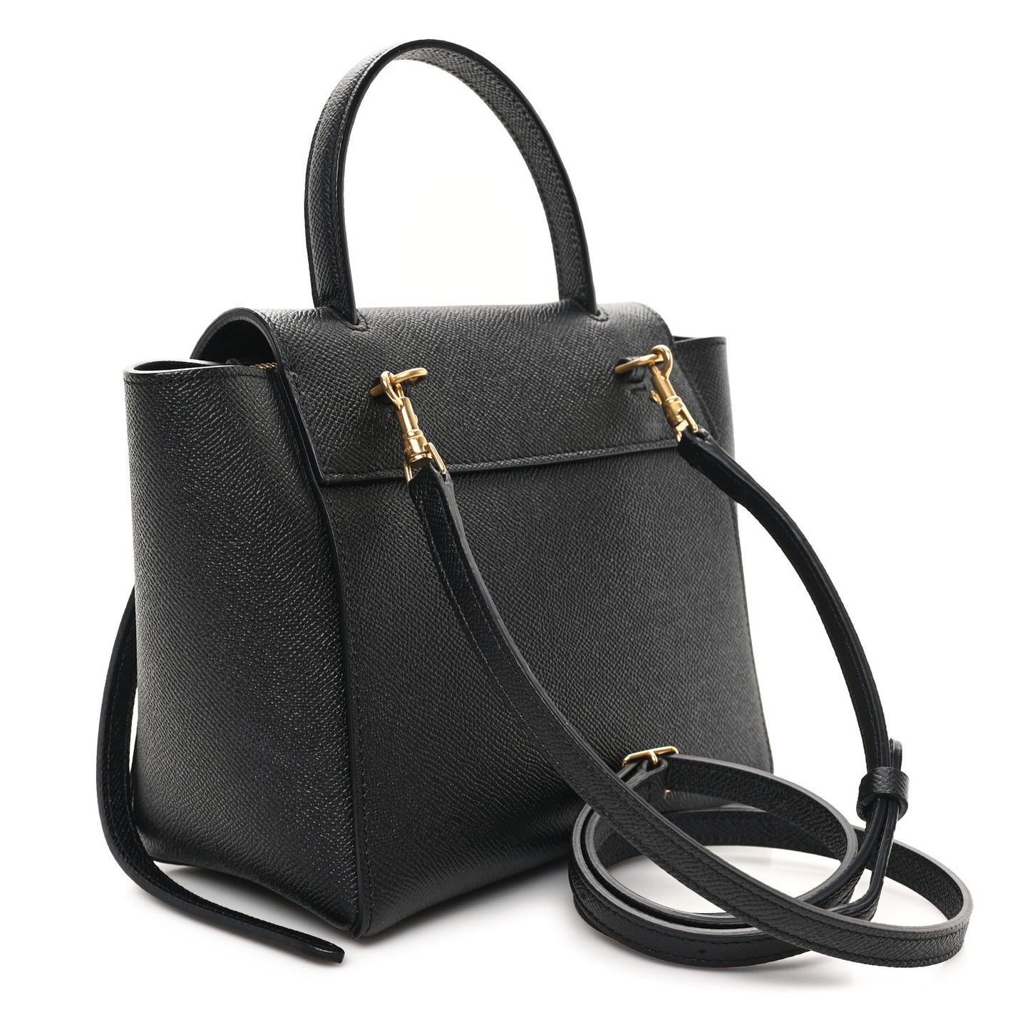 Grained Calfskin Nano Belt Bag Black