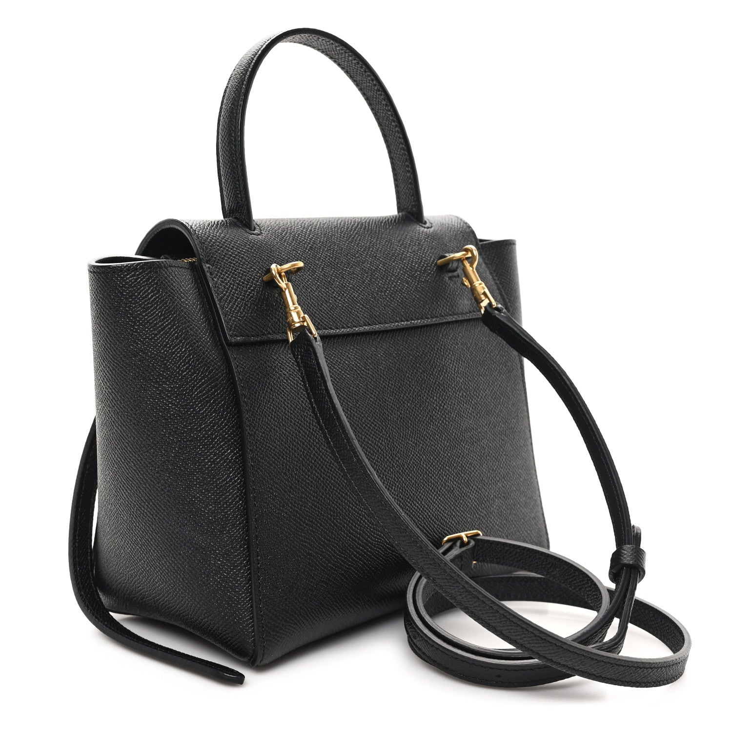 Celine Grained Calfskin Nano Belt Bag Black 2 of 9
