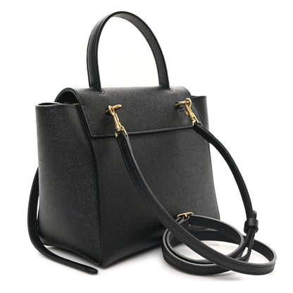 Celine Grained Calfskin Nano Belt Bag Black 2 of 9