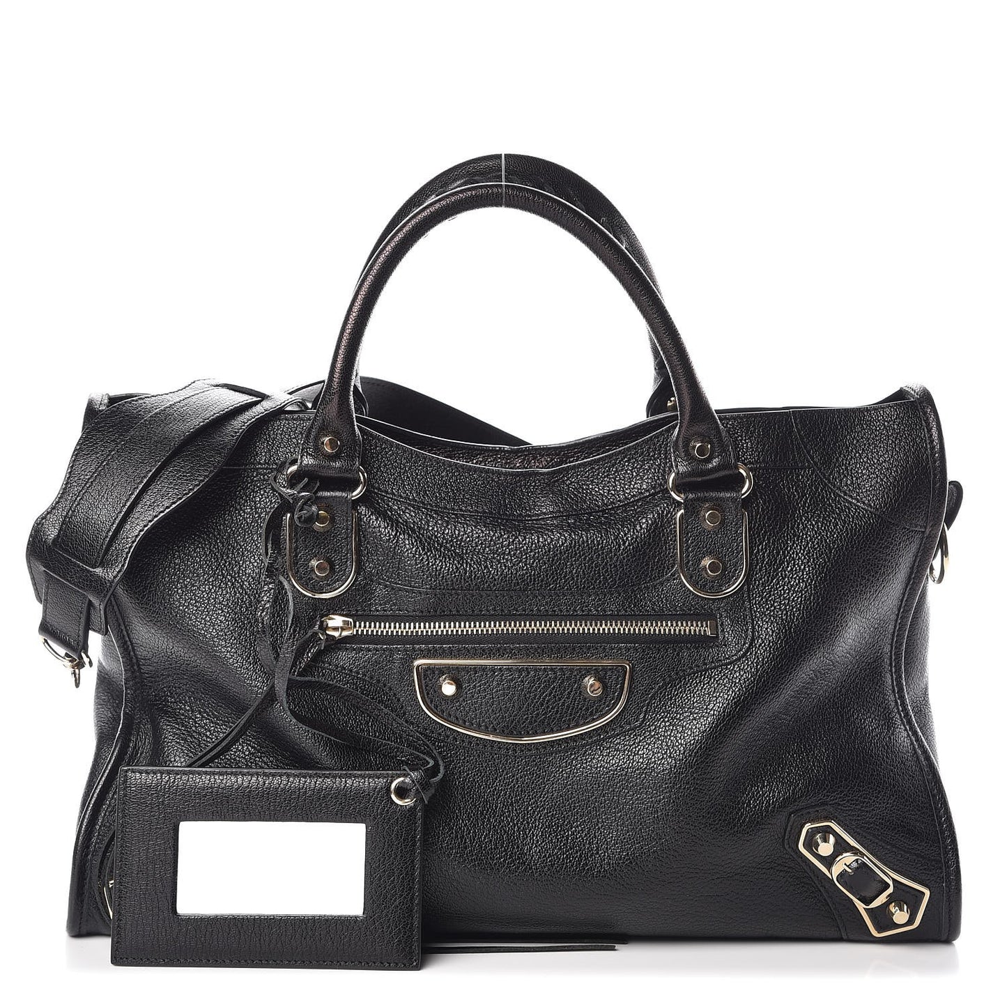 Chevre Gold Metallic Edge Hardware City Black