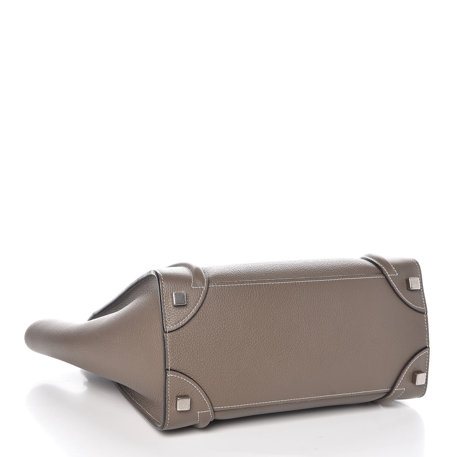 Celine Drummed Calfskin Micro Luggage Souris 4 of 8