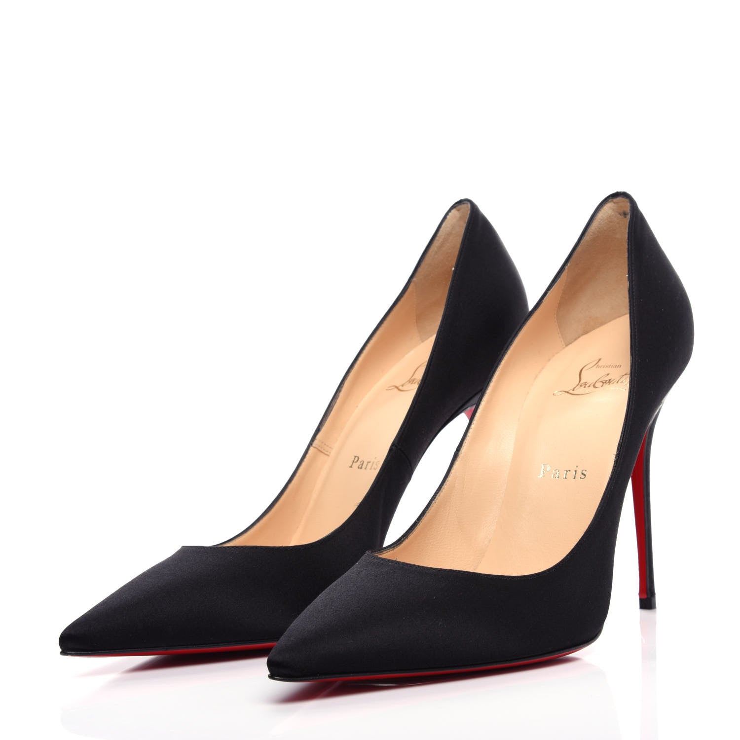 Christian Louboutin Satin Decollete 554 100 Pumps 39.5 Black 3 of 11