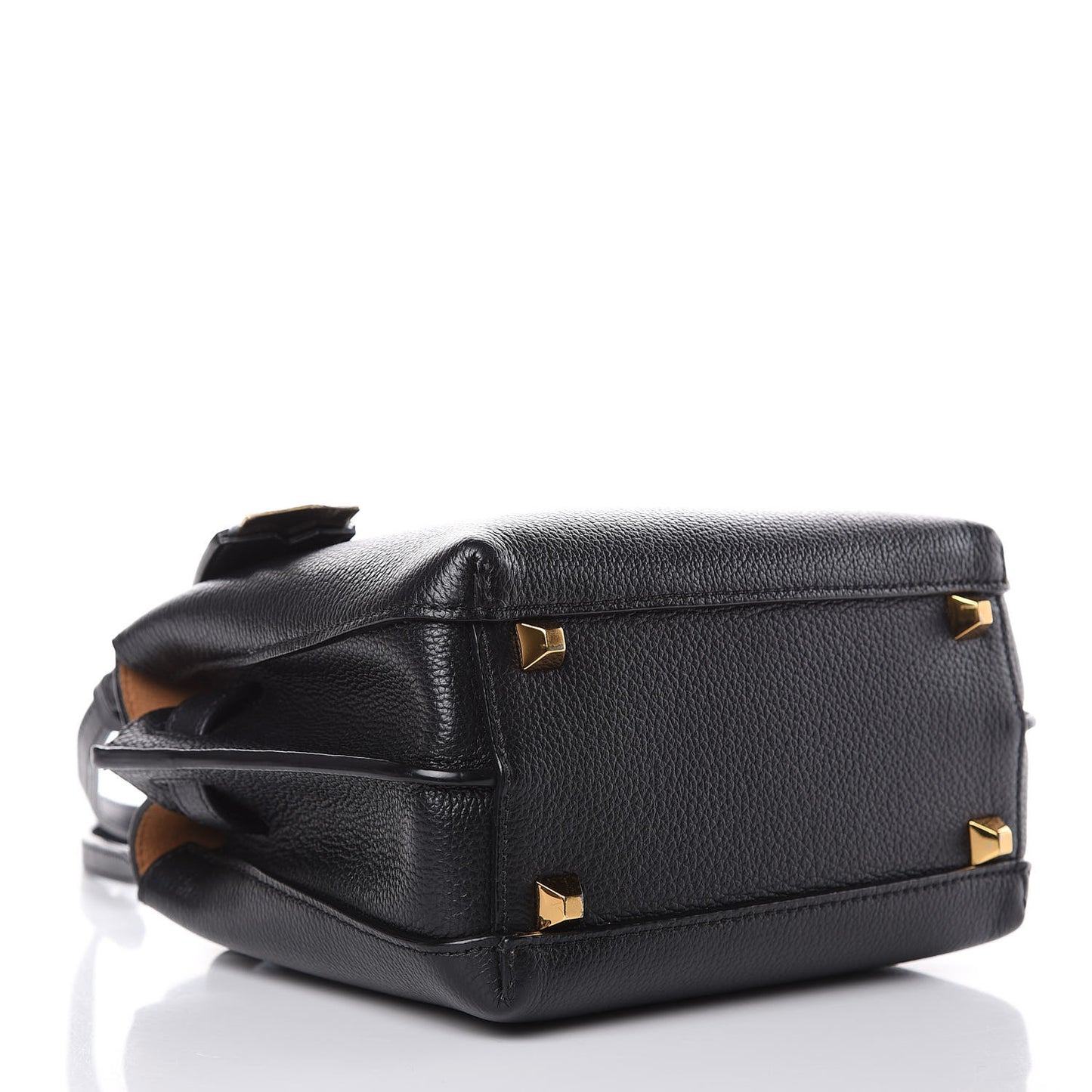 Grained Calfskin Mini Milla Tote Phantom Black