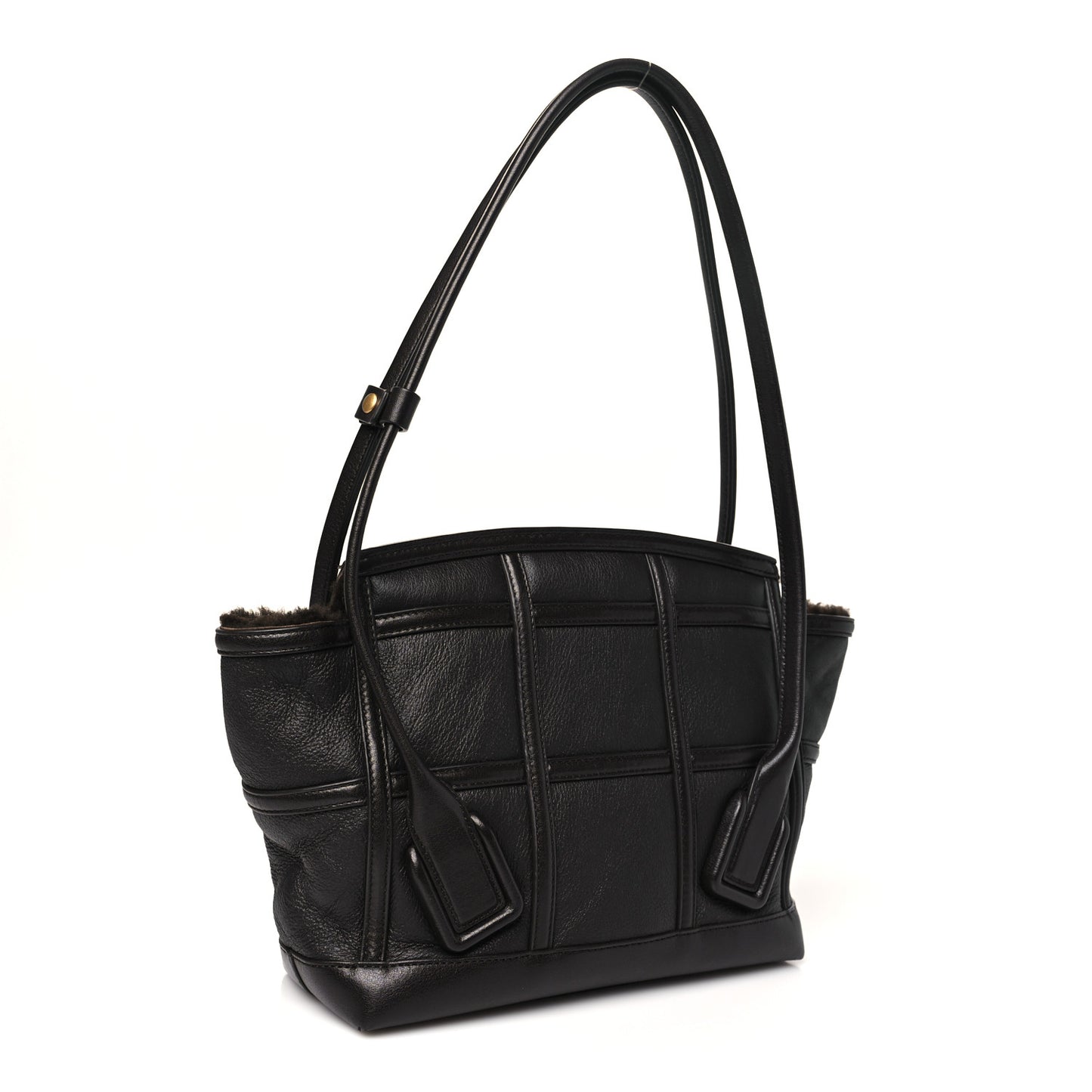 Grainy Calfskin Merino Wool Small Arco Fondant