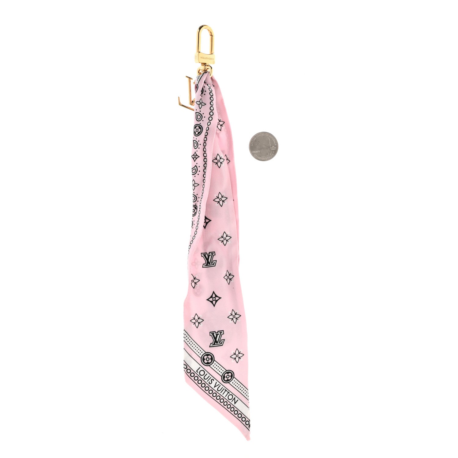 Louis Vuitton Monogram Bandana Bag Charm Pink 2 of 7
