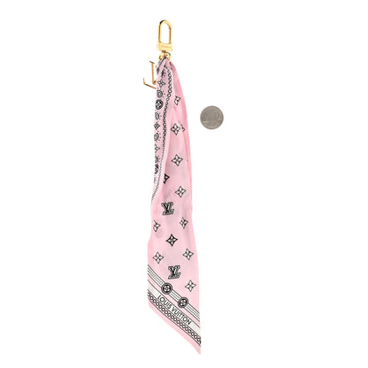 Louis Vuitton Monogram Bandana Bag Charm Pink 2 of 7
