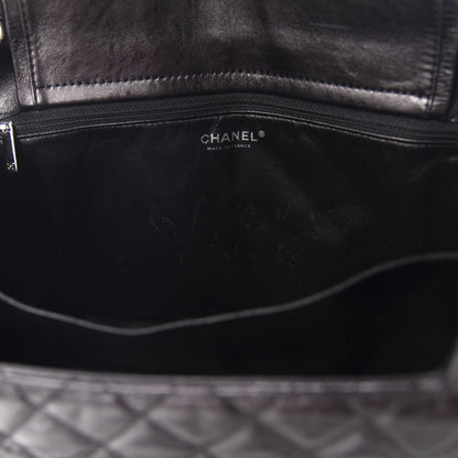 Chanel Metallic Calfskin Quilted XL Accordion Reissue Flap Black 9 of 15
