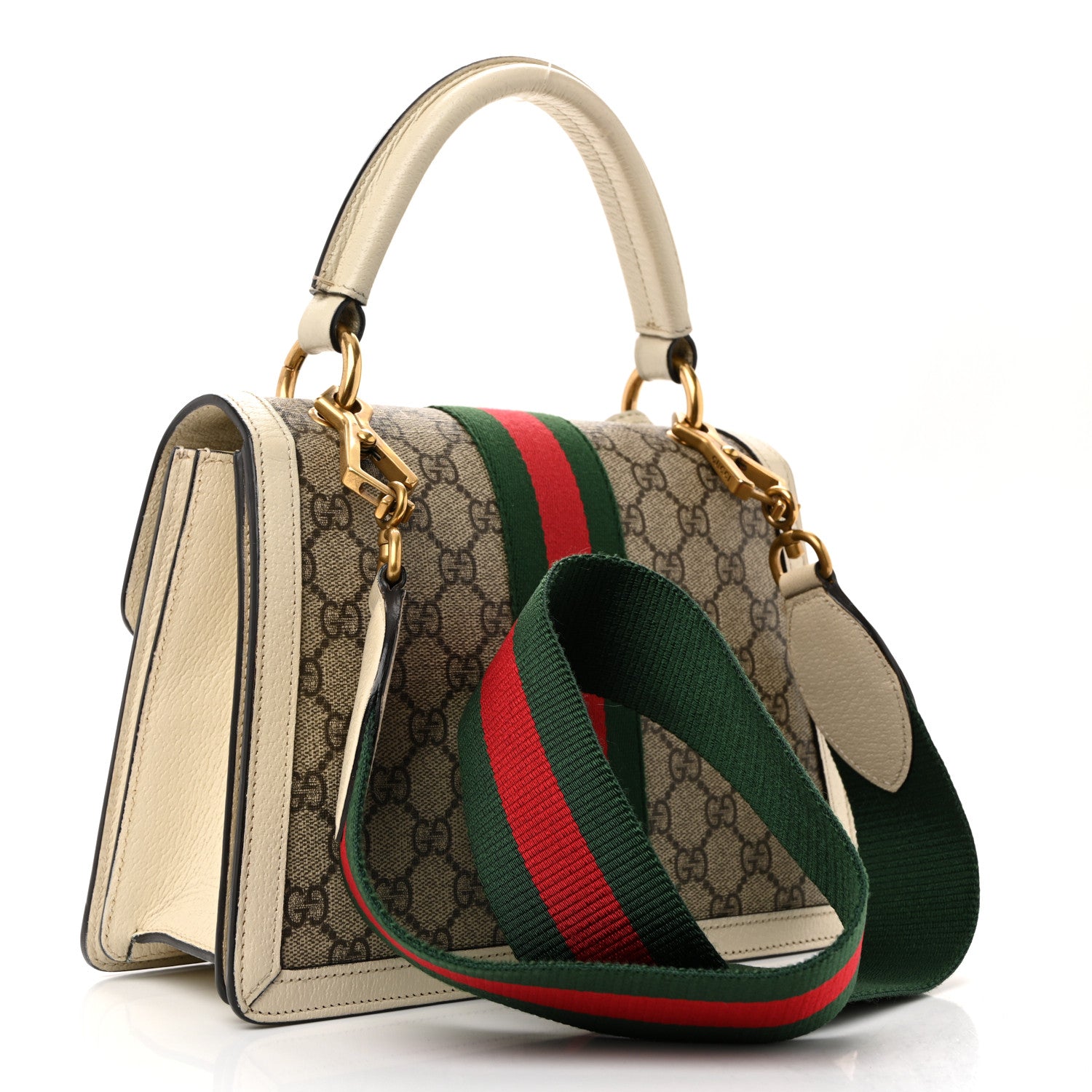 Gucci GG Supreme Monogram Small Queen Margaret Top Handle Bag White 3 of 11