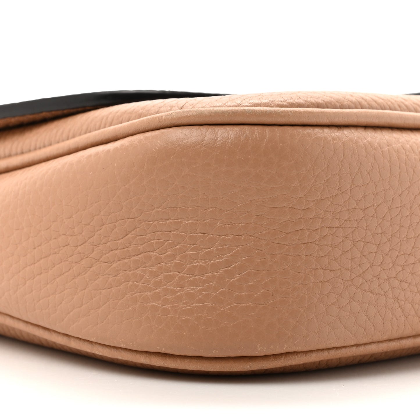 Pebbled Calfskin Medium Soho Flap Crossbody Camelia