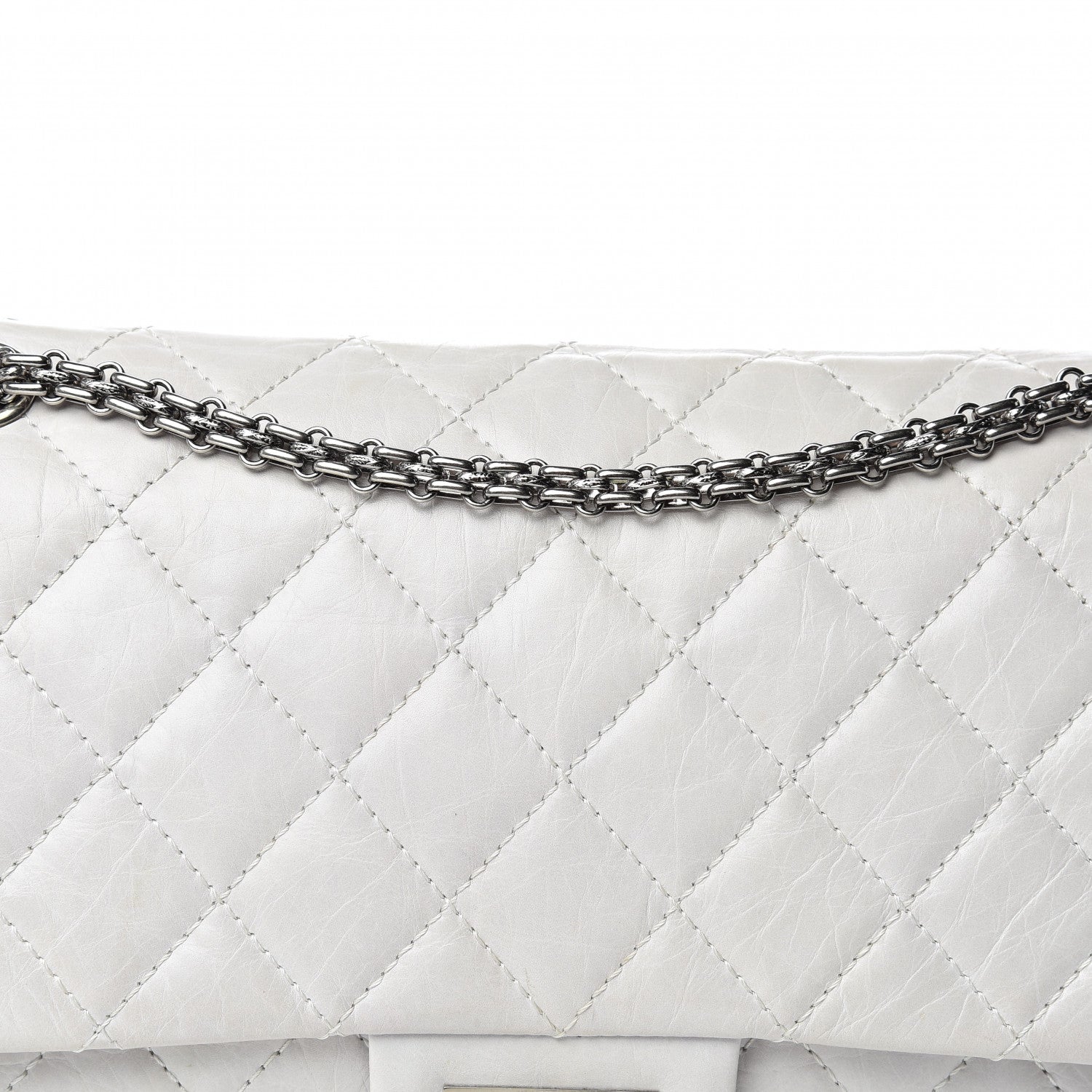 Chanel Aged Calfskin 50th Anniversary 2.55 Reissue 227 White 14 of 19