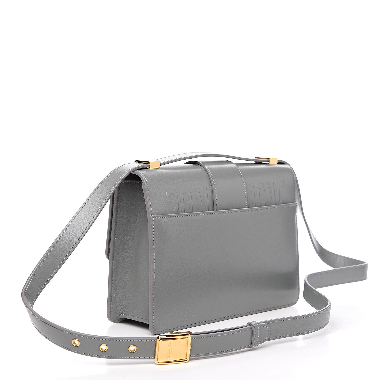 Christian Dior Smooth Calfskin 30 Montaigne Flap Bag Gray 2 of 9