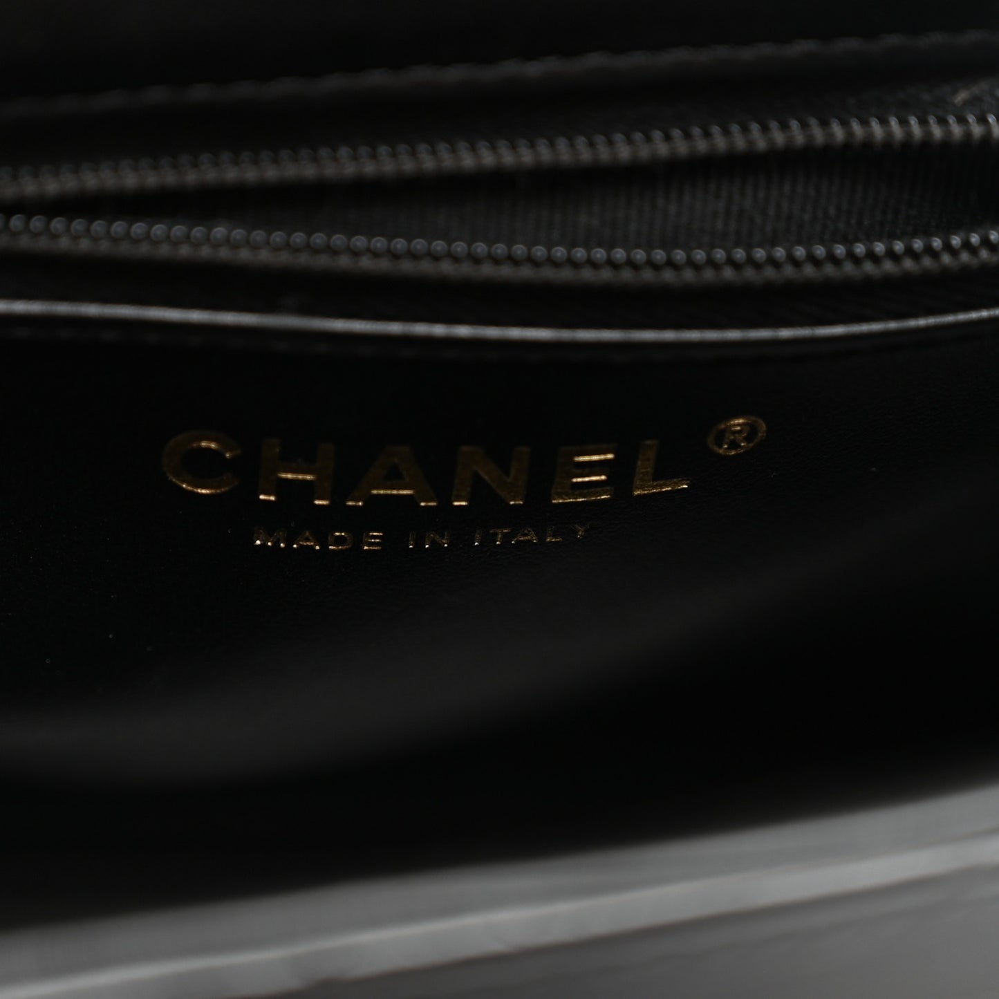 Shiny Aged Calfskin Quilted Nano Kelly Shopper Black