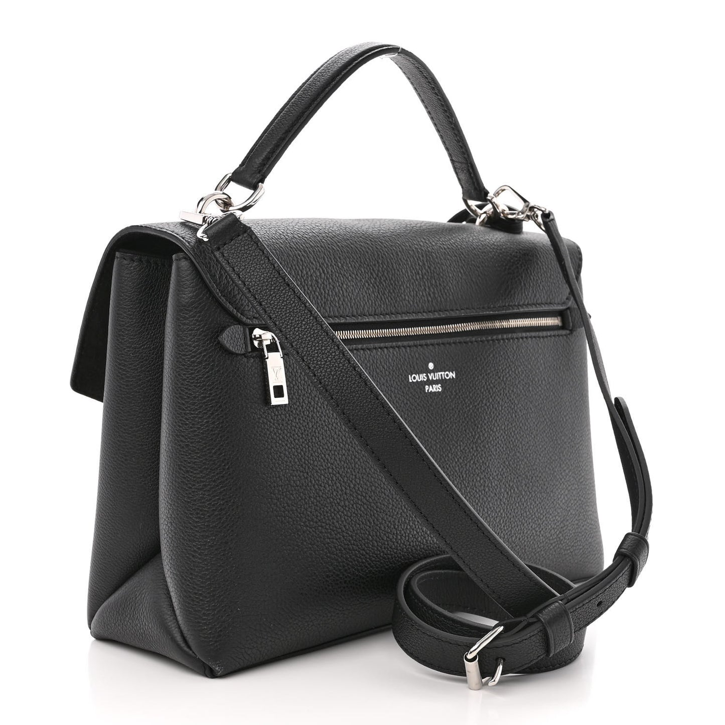 Soft Calfskin My Lockme Top Handle Vanille Black