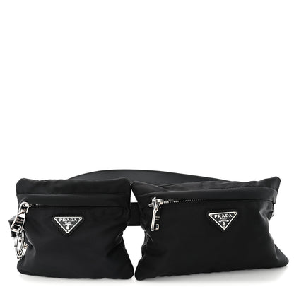 Prada Tessuto Nylon Saffiano Belt Bag 90 36 Black 1 of 9