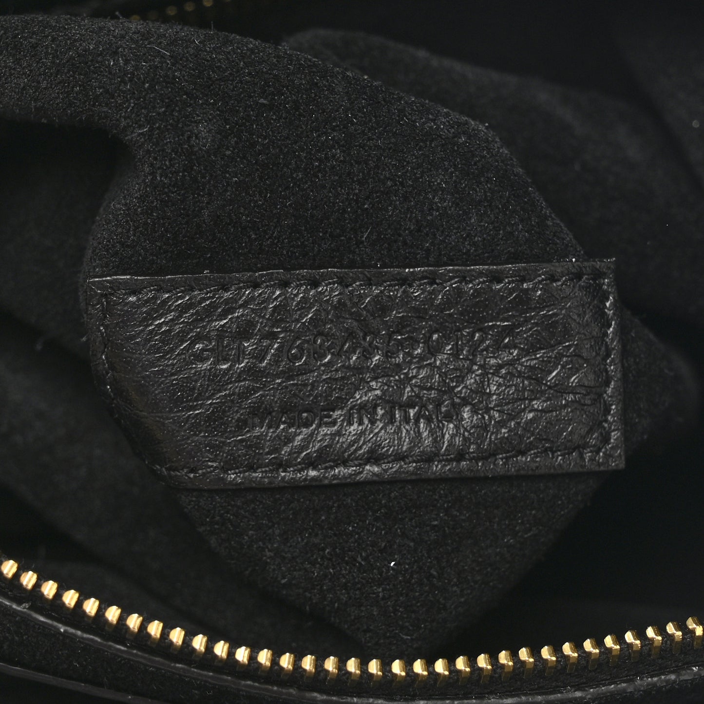 Grained Deerskin Bea Tote Black