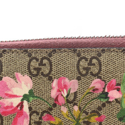 Gucci GG Supreme Monogram Blooms Zip Around Wallet Beige Multicolor Dry Rose 9 of 12