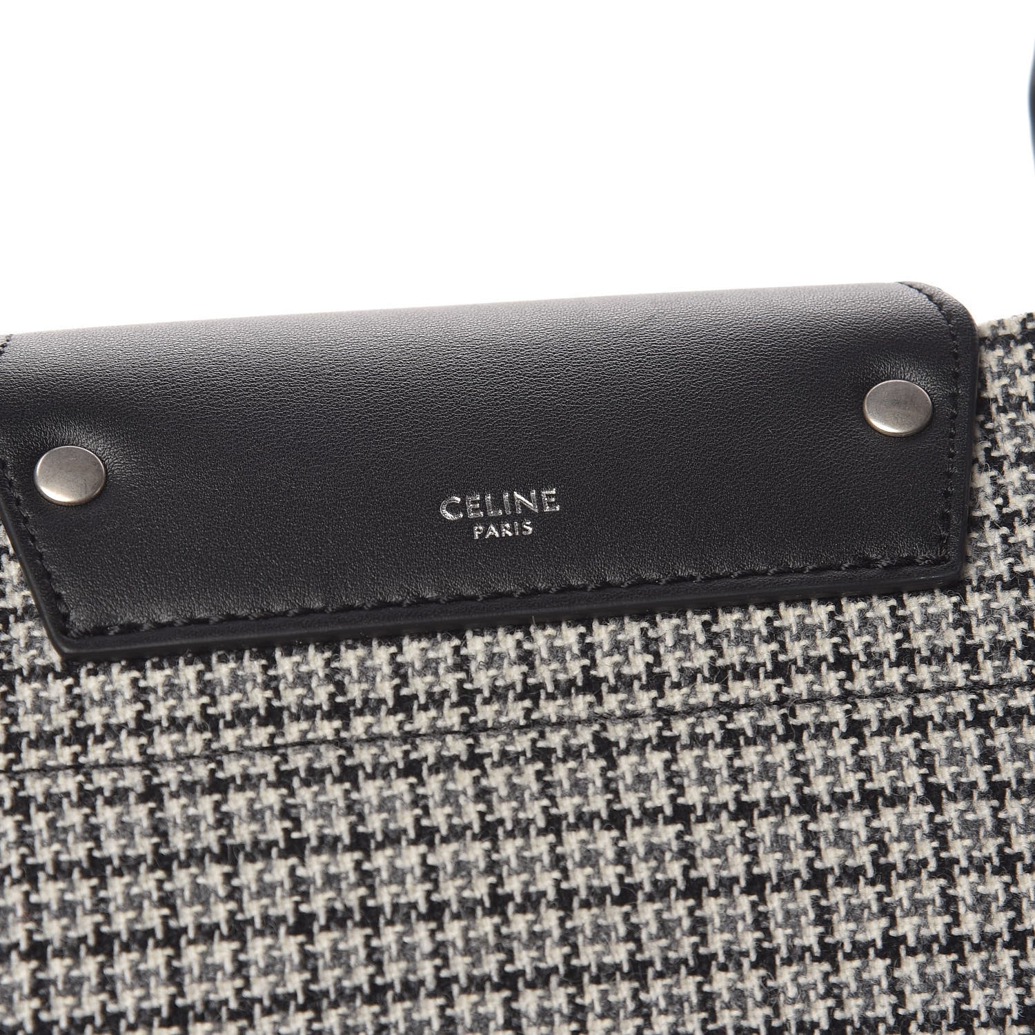 Celine Tweed Smooth Calfskin Medium Big Bag Black 6 of 14