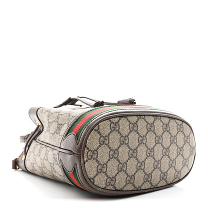 Gucci GG Supreme Monogram Web Small Ophidia Bucket Bag Brown 4 of 10