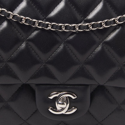 Chanel Lambskin Quilted Clutch With Chain Flap Black 7 of 9