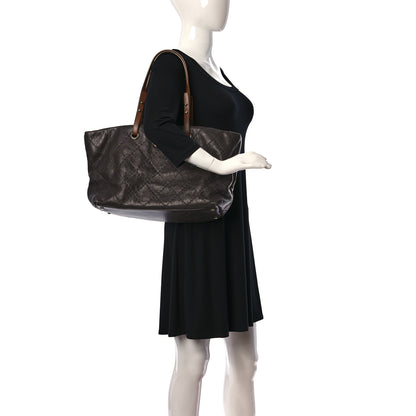 Chanel Glazed Calfskin Large On The Road Tote Grey 2 of 10