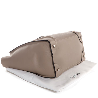 Celine Drummed Calfskin Mini Luggage Dune 4 of 9