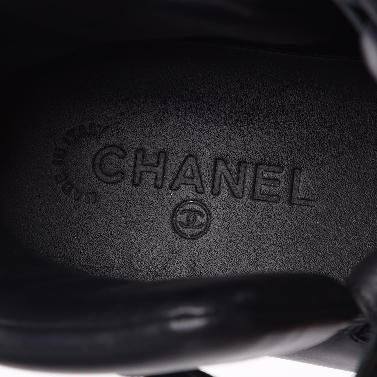 Chanel Calfskin Camellia High Top Sneakers 39.5 Navy 7 of 9