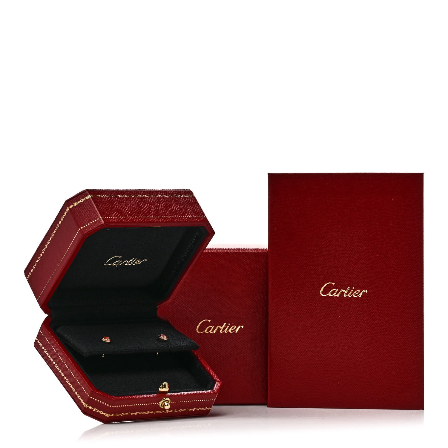 Cartier 18K Pink Gold Pink Sapphire D'Amour Earrings 6 of 6