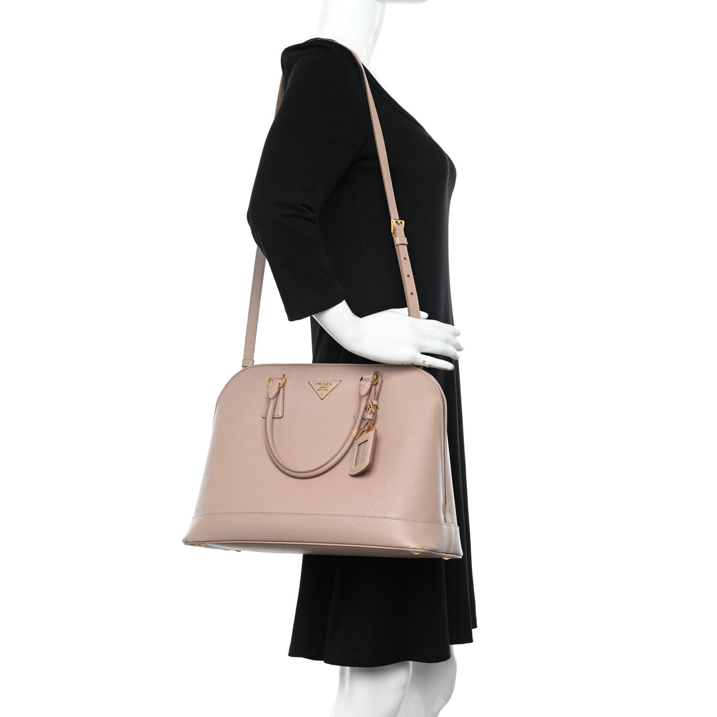 Saffiano Lux Medium Open Promenade Tote Cammeo
