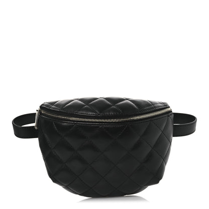 Chanel Calfskin Quilted Waist Belt Bag Black 1 of 11