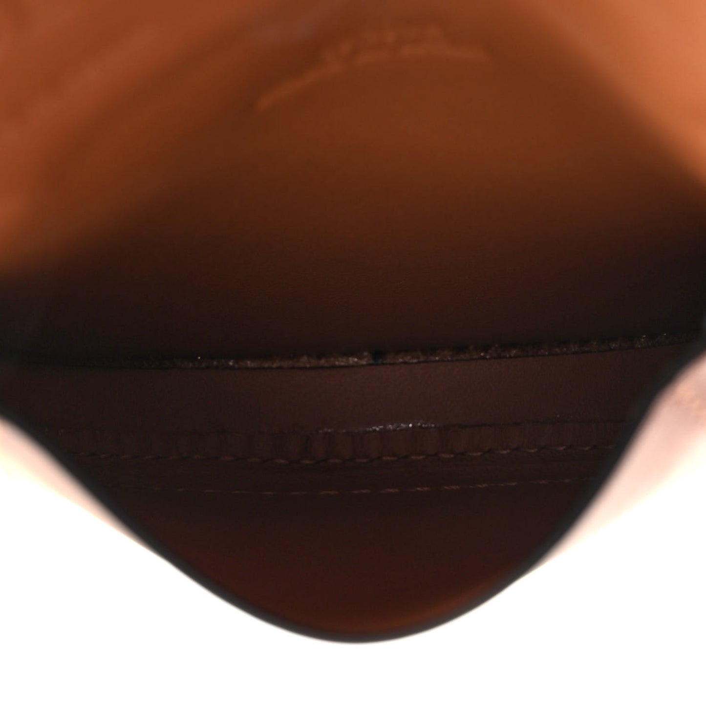 Soft Calfskin Mini Heel Pouch Tan