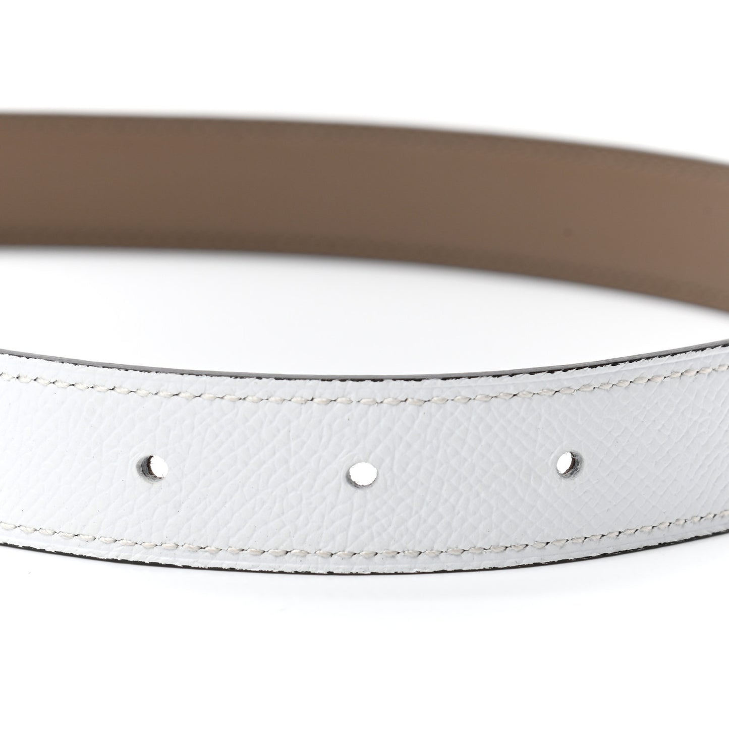 Epsom Swift 24mm Mini H Belt 85 34 Etoupe White