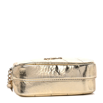 Chanel Hammered Metallic Calfskin Quilted Diamond Bag Gold 4 of 9