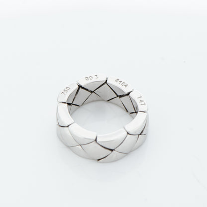Chanel 18K White Matelasse Ring 6 5 of 5