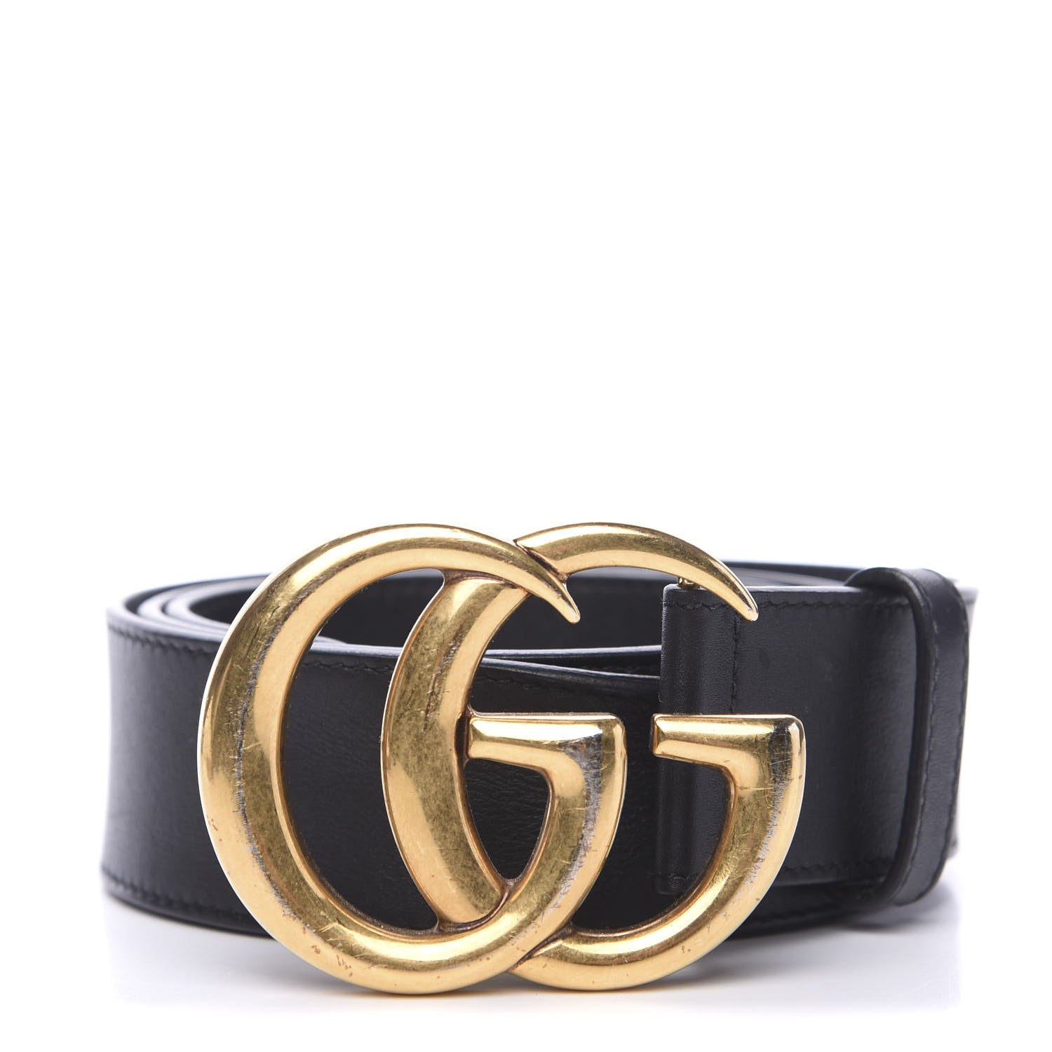 Gucci Calfskin Double G 40mm Belt 80 32 Black 1 of 6
