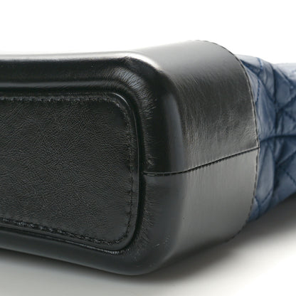 Chanel Aged Calfskin Quilted Medium Gabrielle Hobo Navy Black 10 of 10