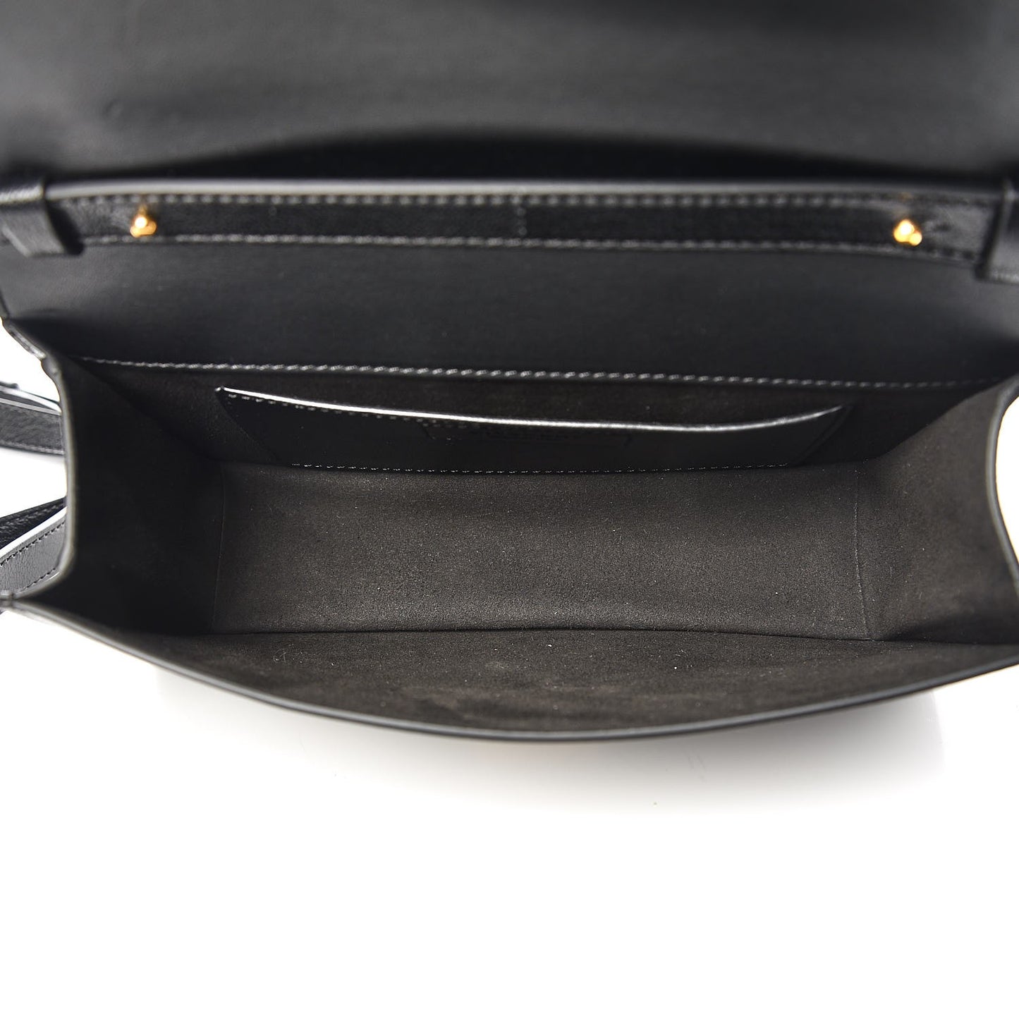 Goatskin Infinity Flap Bag Black