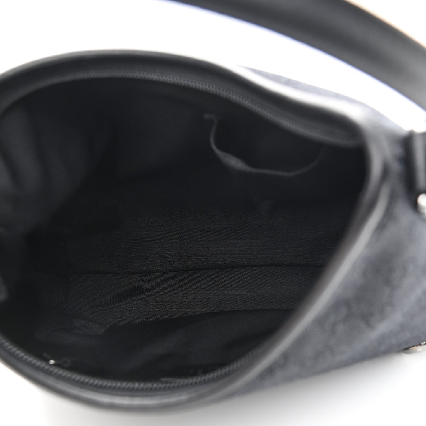 Denim Monogram Abbey D Ring Hobo Black