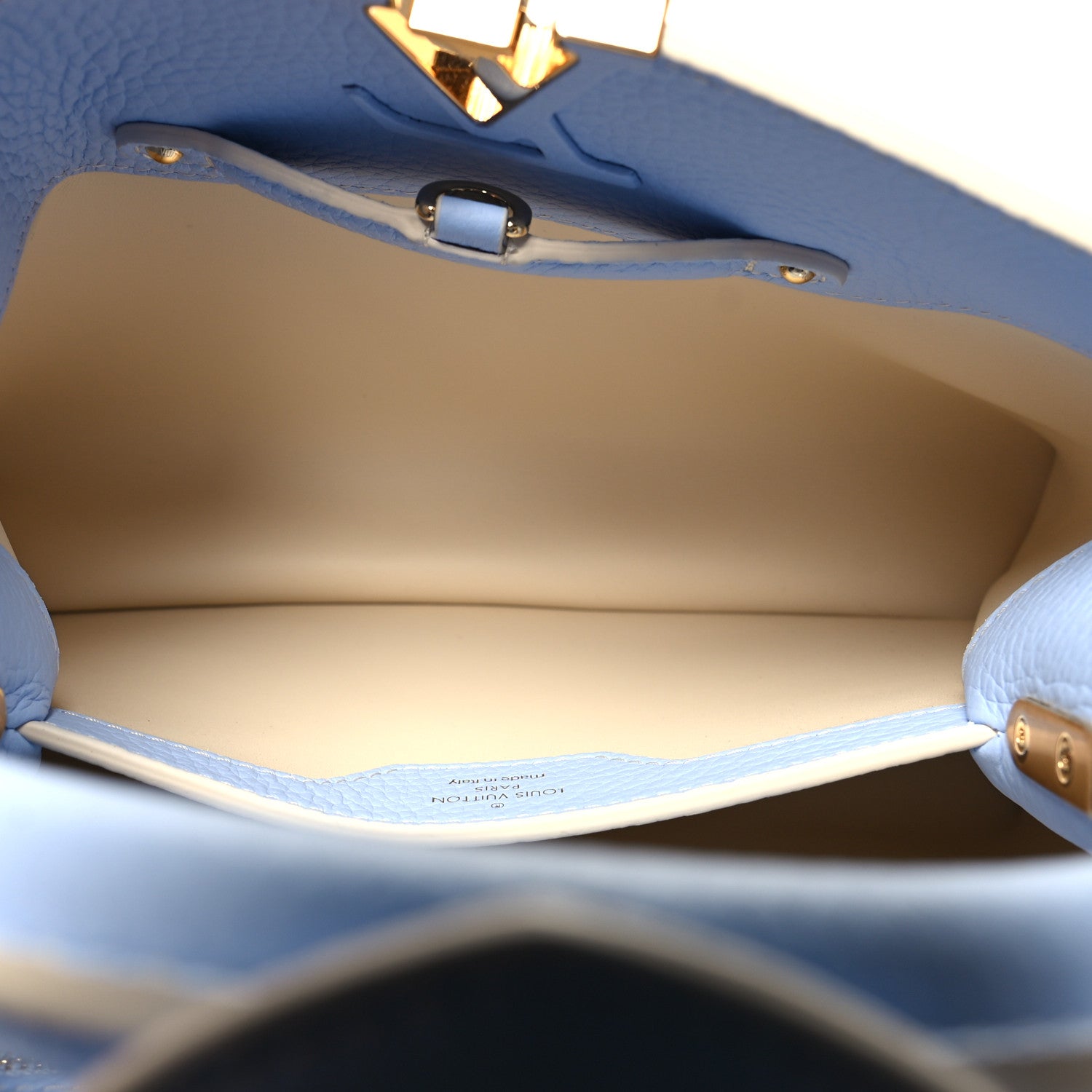 Louis Vuitton Taurillon MiniMe Capucines BB Candy Blue 6 of 12