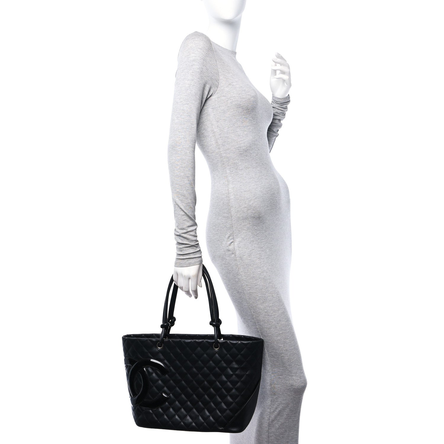 Chanel Calfskin Quilted Large Cambon Tote Black 2 of 10