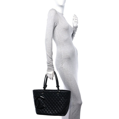 Chanel Calfskin Quilted Large Cambon Tote Black 2 of 10