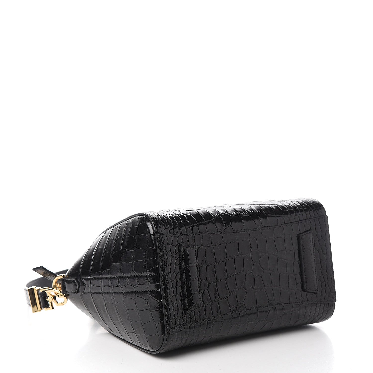 Givenchy Calfskin Crocodile Embossed Small Antigona Black 3 of 9