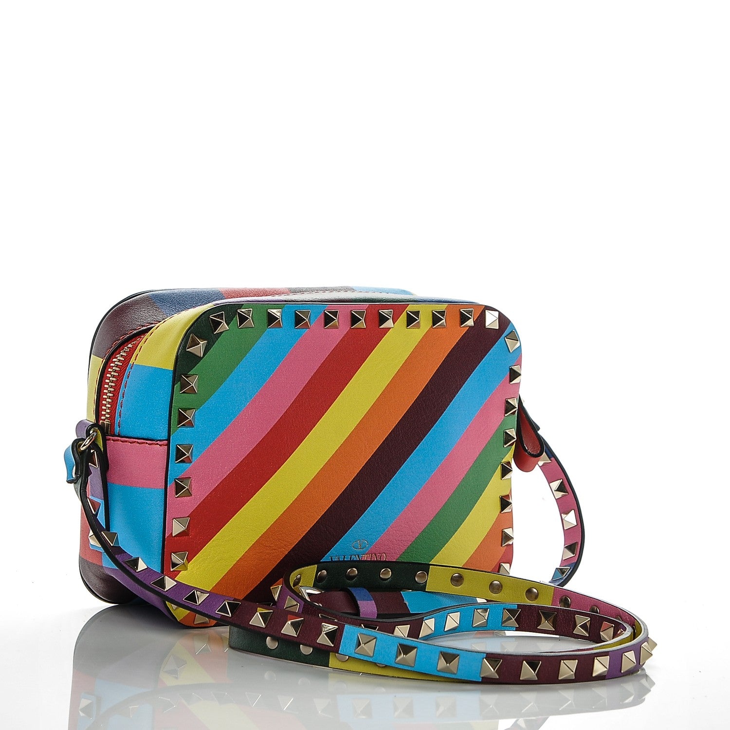 Valentino Garavani Vitello 1973 Rockstud Camera Crossbody Bag Multicolor 3 of 6