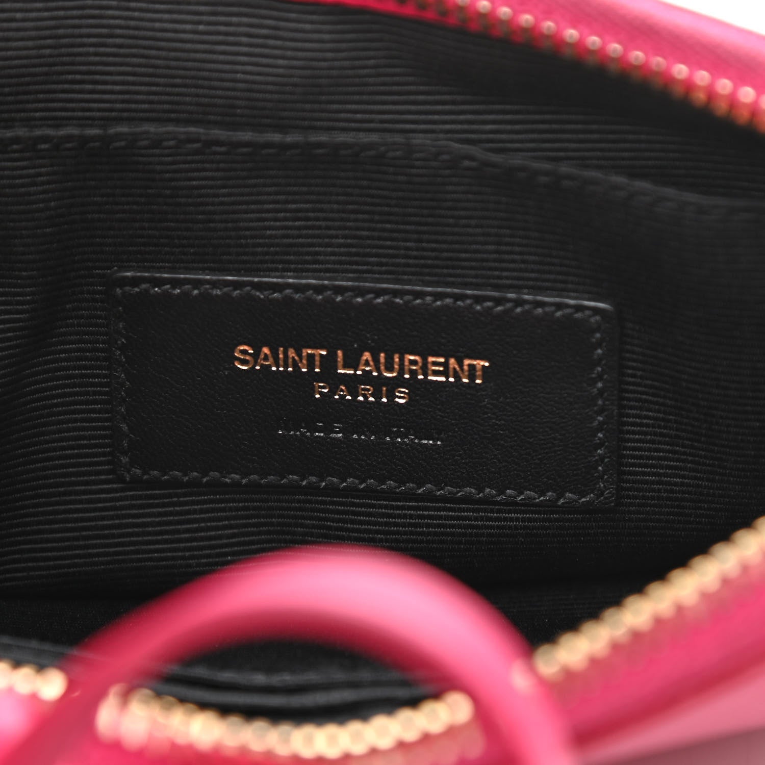 Saint Laurent Calfskin Monogram Phone Pouch Crossbody Bag Bubblegum 6 of 9